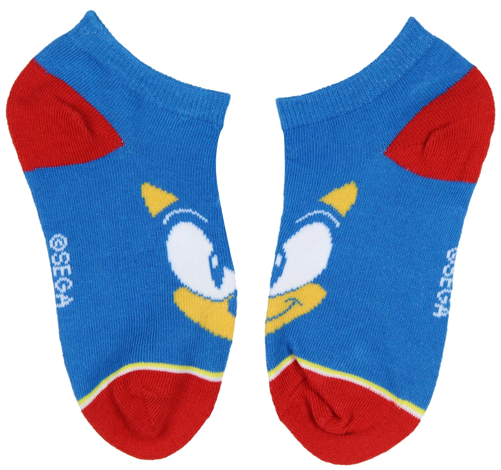 Sega Sonic The Hedgehog Boys' Youth Ankle Socks No-Show Kids Video Game 4 Pairs