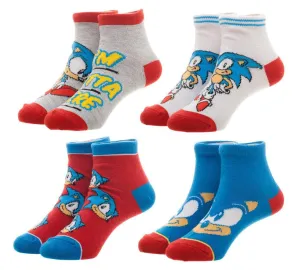 Sega Sonic The Hedgehog Youth Ankle Socks Child Video Game 4 PAIRS