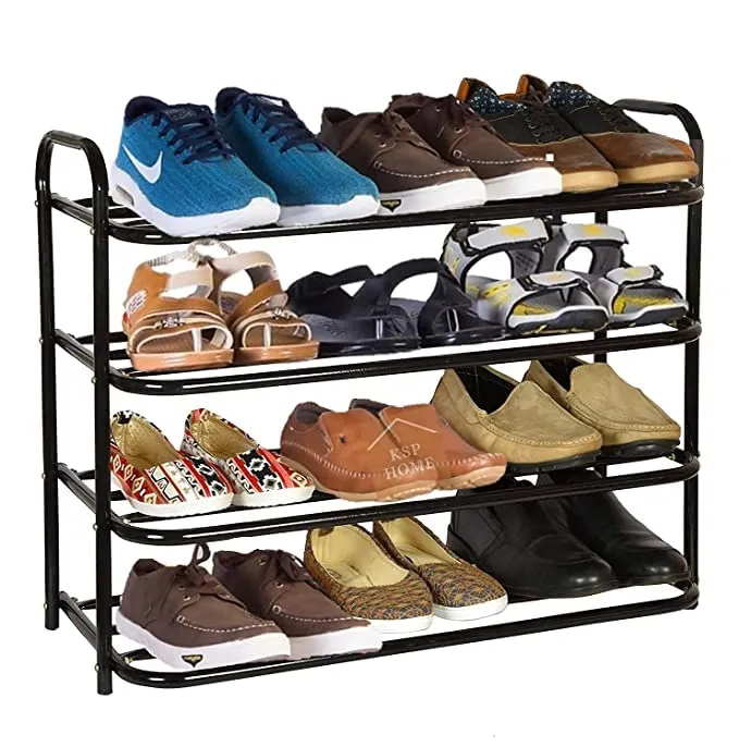 Sia Homewares Splendid Multi Purpose 4 Layers Shoe Rack-Black