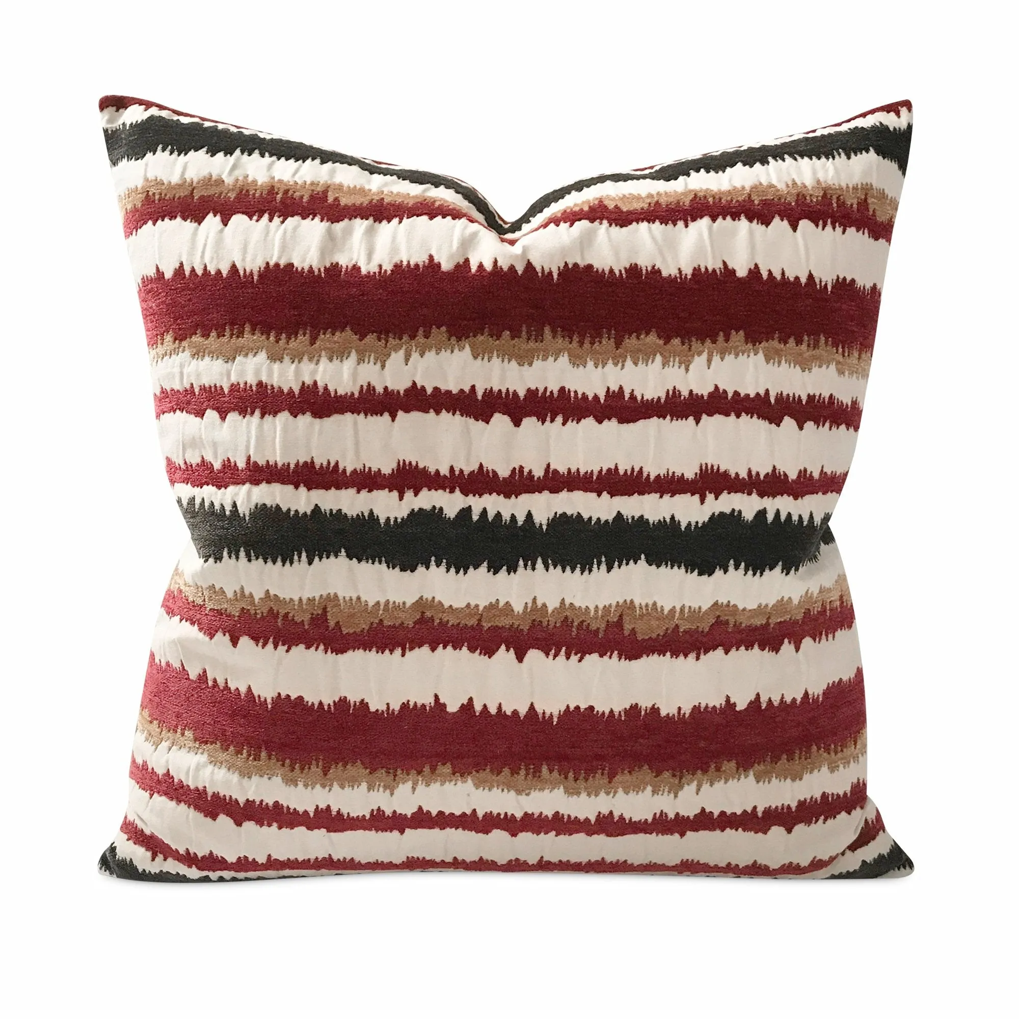 Southwestern Velvet High Pile Stripe Throw Pillow Cover 24x24