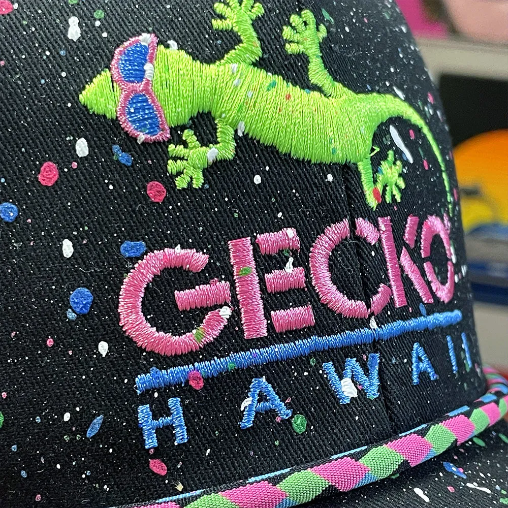 The Retro Rope - Glow-In-The-Dark Splatter Black Hat (LIMITED)