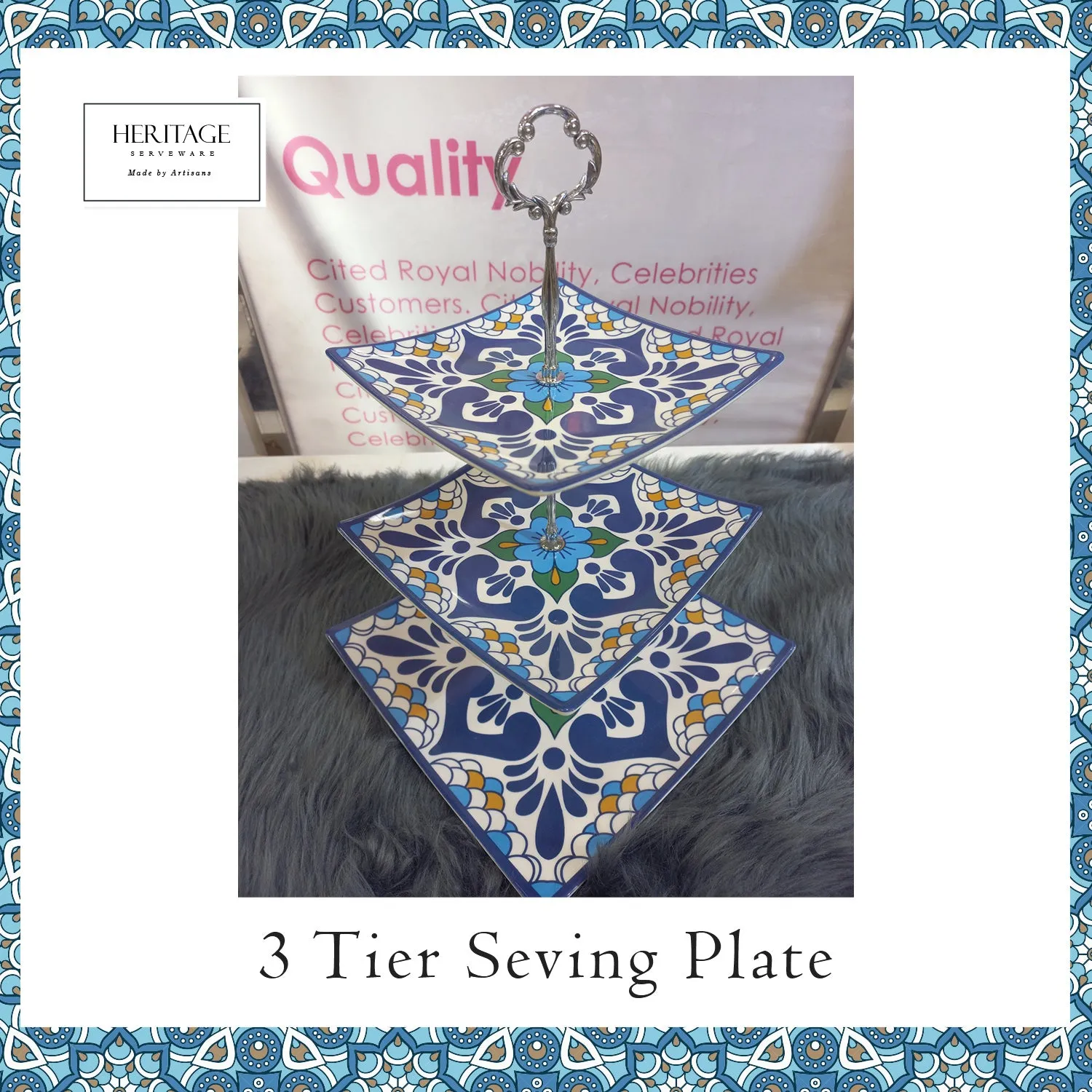 Three Tier Serving Platter - Square