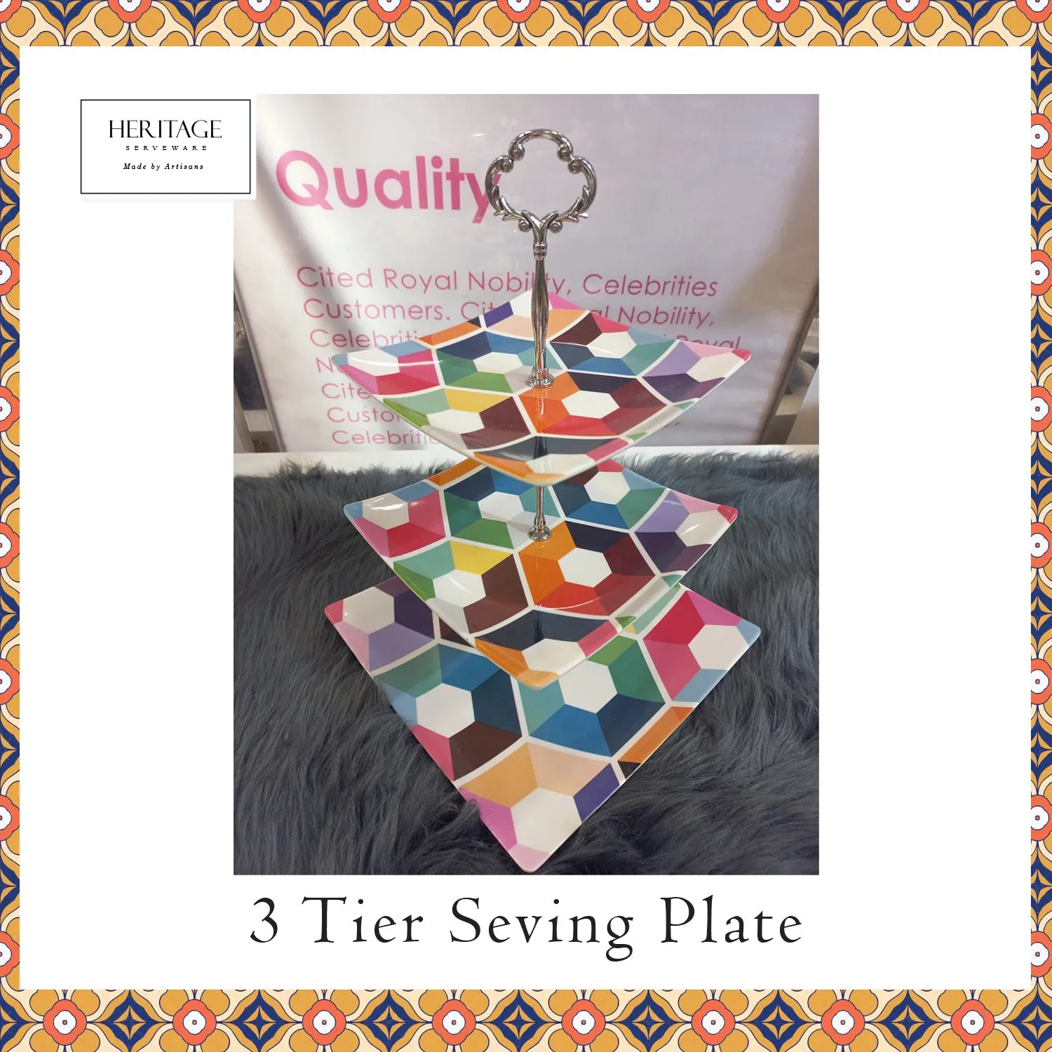 Three Tier Serving Platter - Square