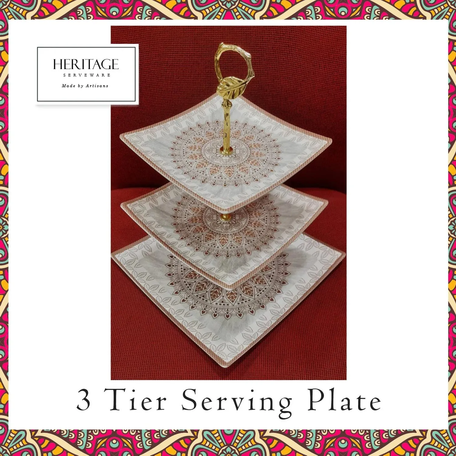 Three Tier Serving Platter - Square