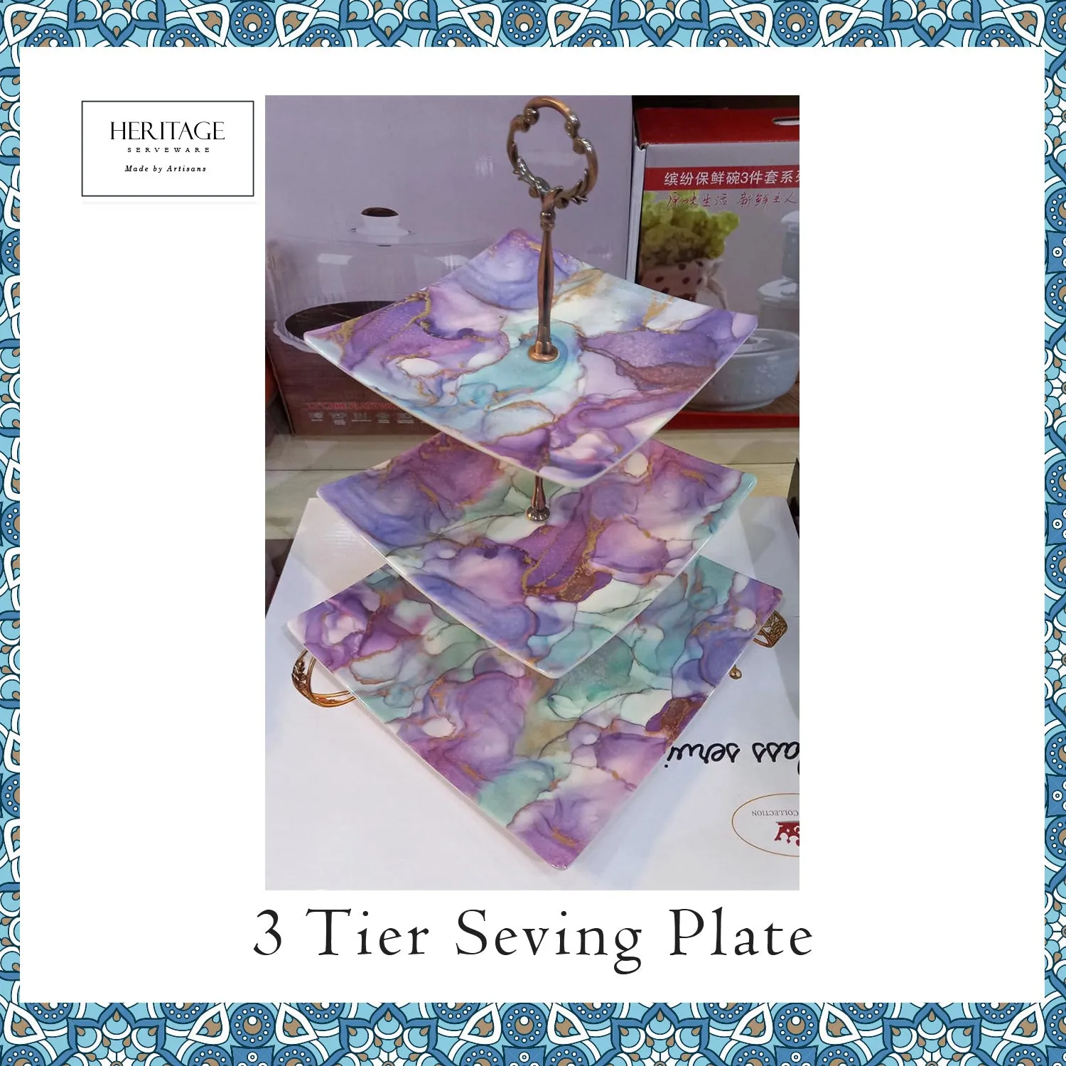 Three Tier Serving Platter - Square