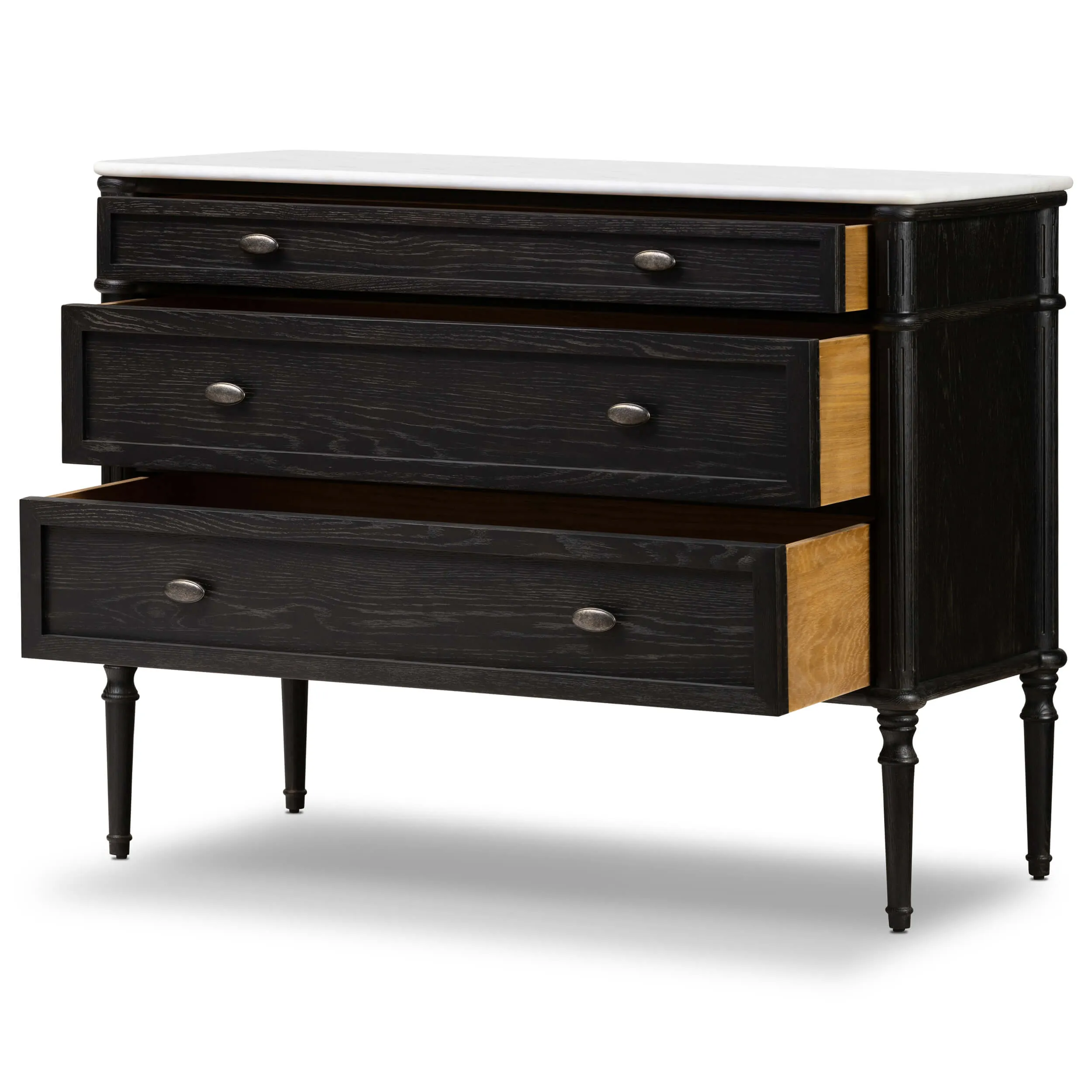 Toulouse Marble Chest, Distressed Black