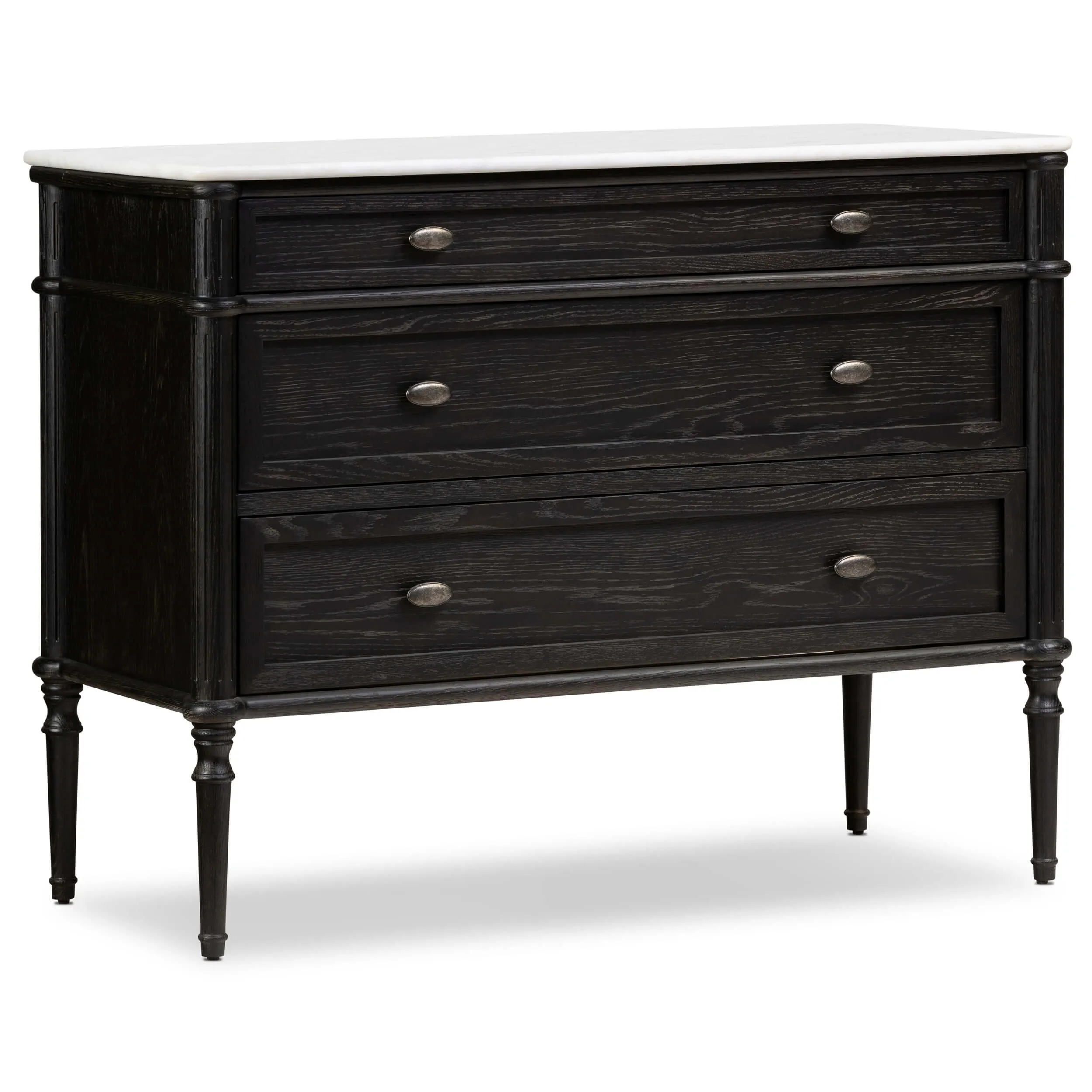 Toulouse Marble Chest, Distressed Black