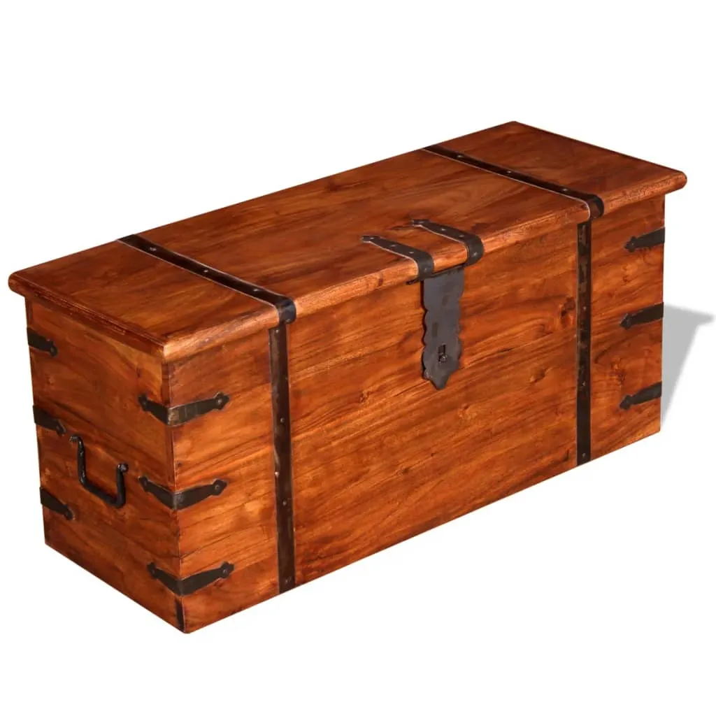 Two Piece Storage Chest Set Solid Wood