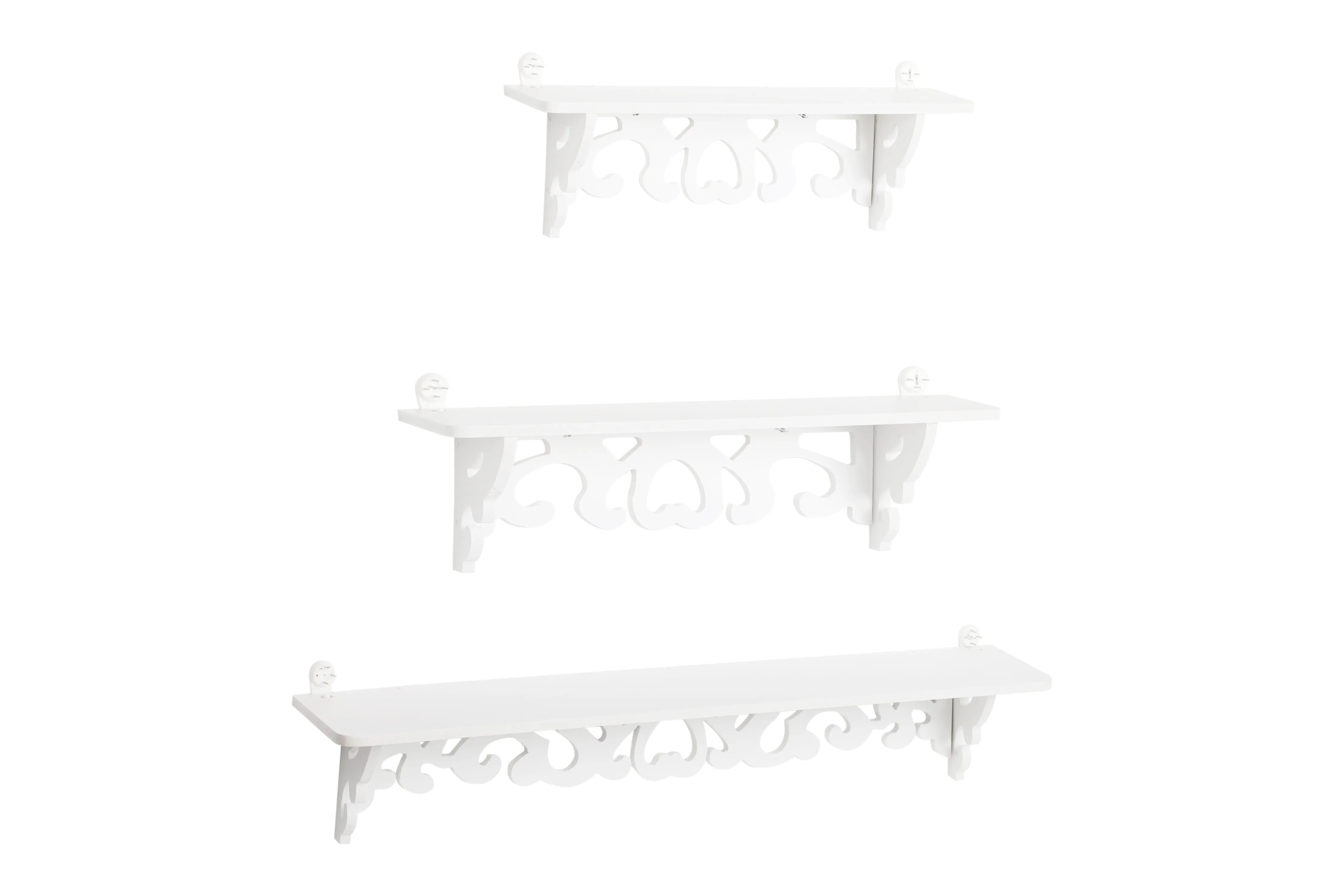 Urbancart Wall Mounted Decorative Wall Shelf  (Number of Shelves - 3, White)