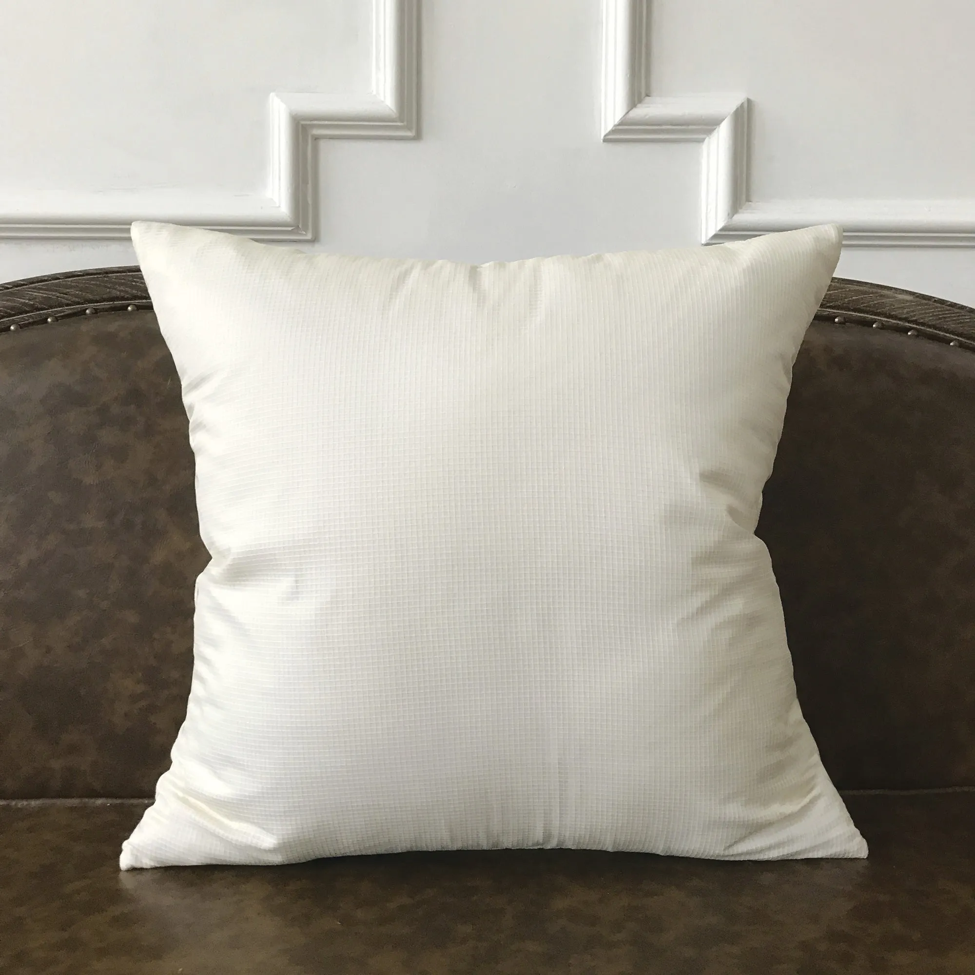 White Check Throw Pillow Cover 22x22