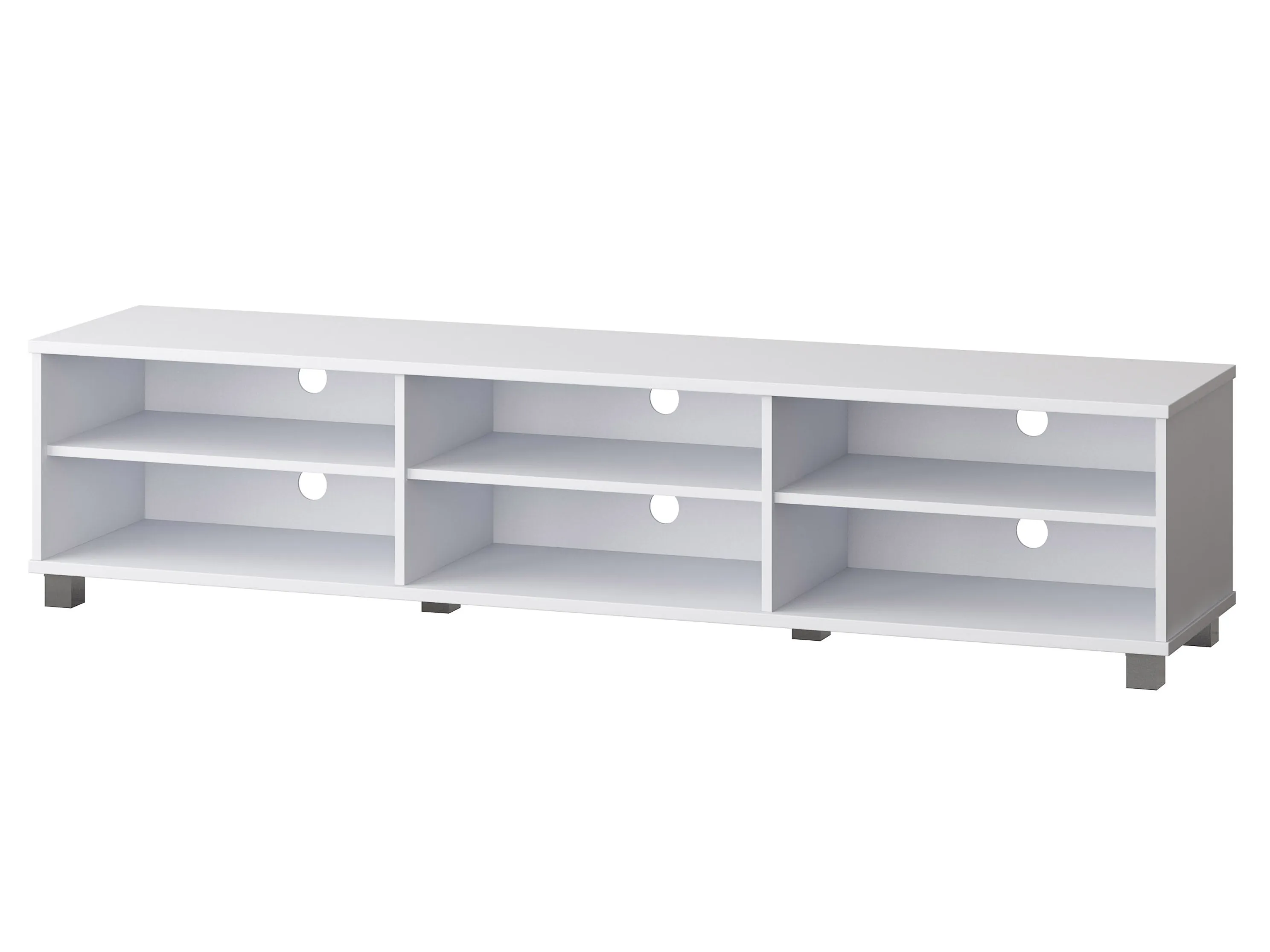 White Modern TV Stand, TVs up to 85"