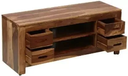 Wooden Twist Pequeño Solid Sheesham Wood TV Unit for Living Room