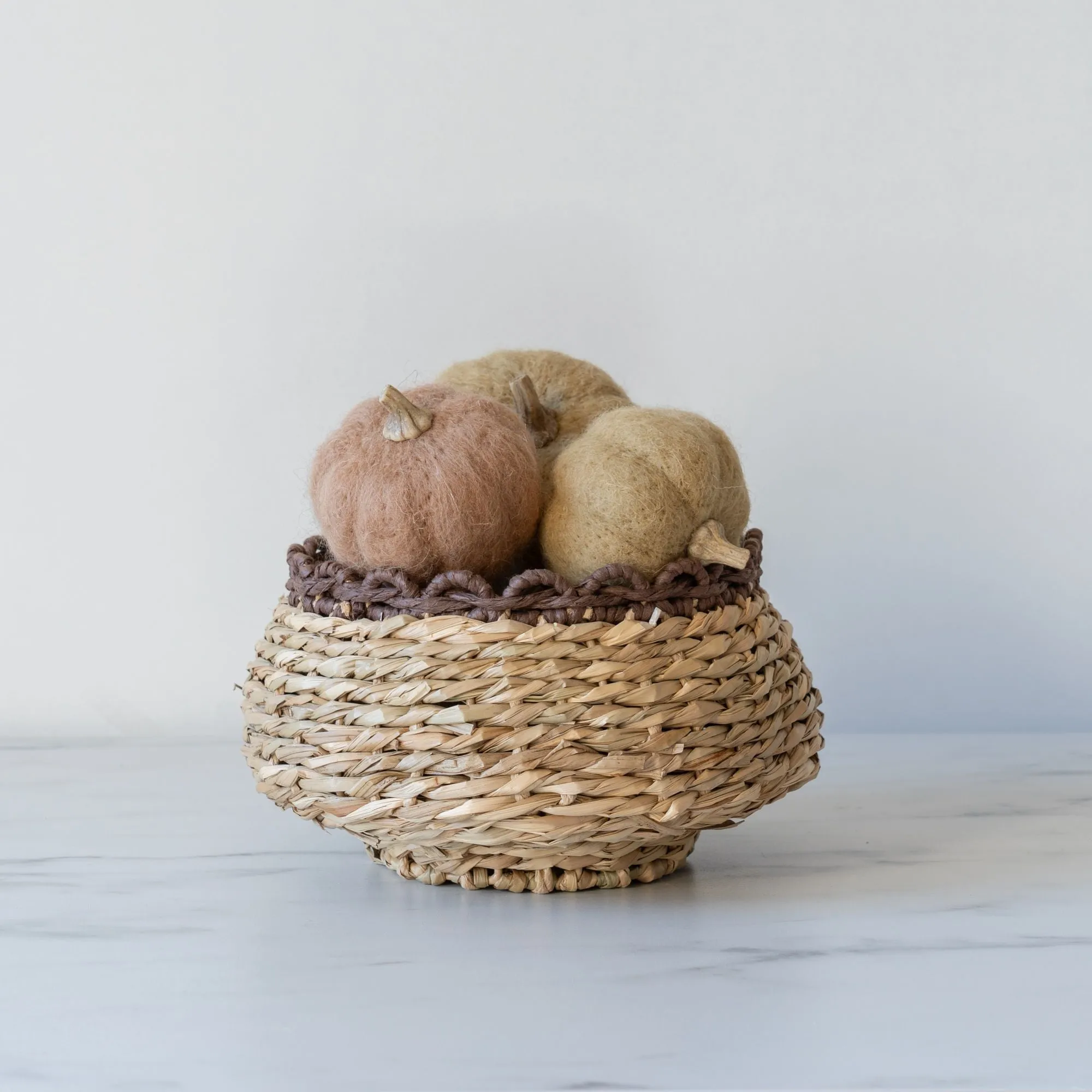 Woven Pedestal Basket